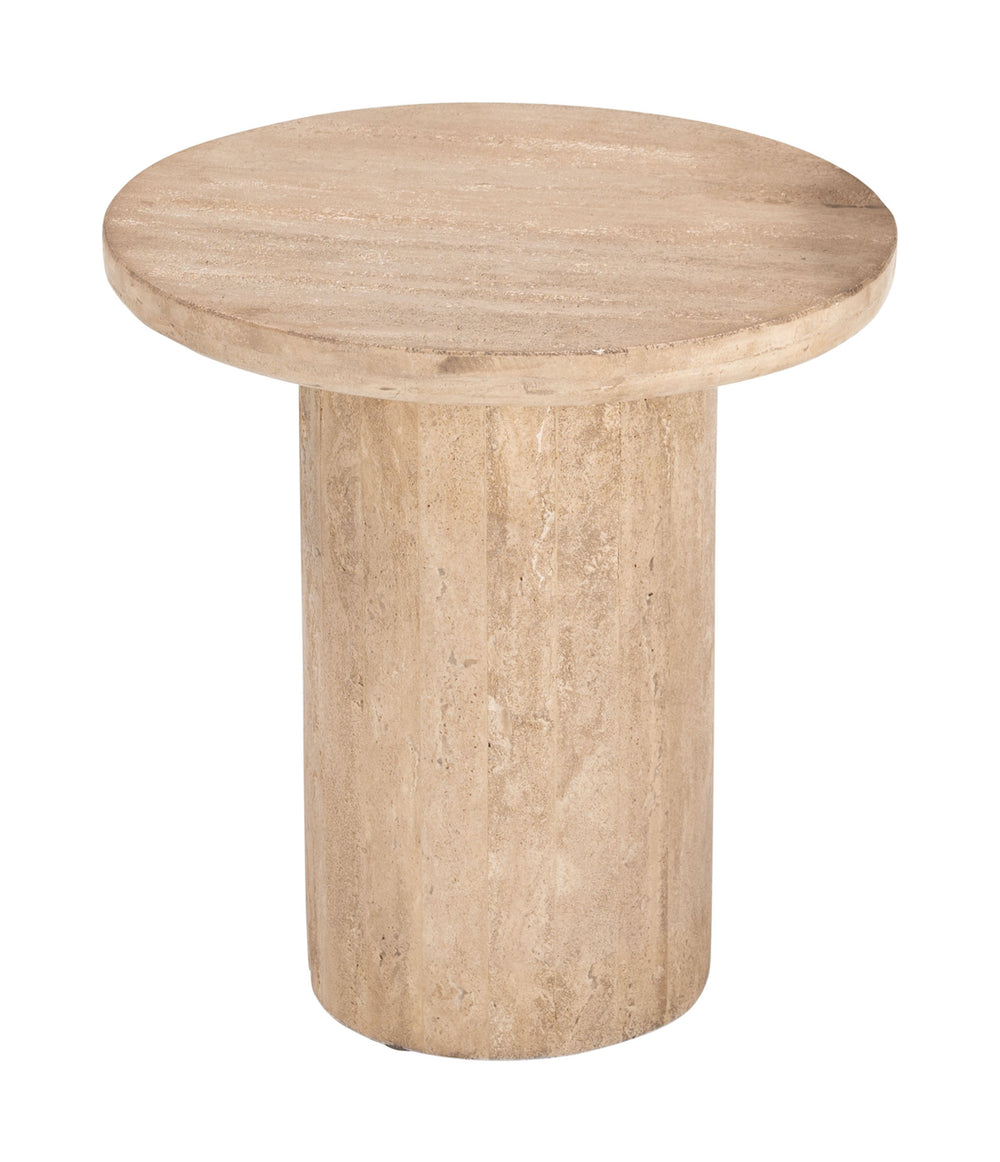 Zuo Modern Fenith Accent Table – Sleek Sandblasted Travertine For Modern Sophistication In Any Space! Natural Travertine,Mdf 111086-zuo-modern