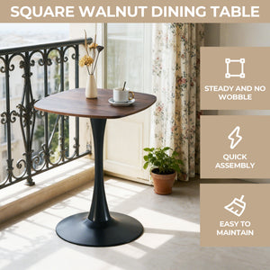 English Elm 23.62 Inch Round Pedestal Dining Table Oak Finish Compact Contemporary Accent W3766P397278
