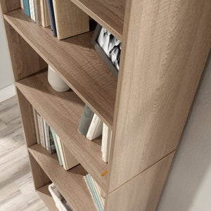 English Elm 5-Shelf Bookcase In Warm Brown Finish – Stylish, Durable Storage With Adjustable Shelves For Any Room B356P402599