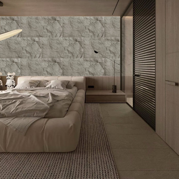 English Elm 3d Faux Rock Stone Polyurethane Wall Panels Lightweight Waterproof Interior Accent Set Light Grey W347P464223
