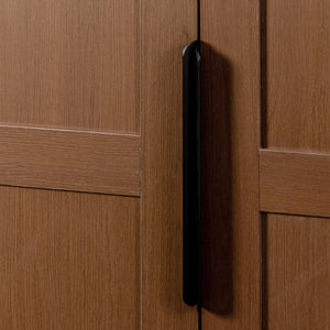 English Elm 62.99In Kitchen Pantry Cabinet - Stylish Walnut Storage Sideboard With Doors & Adjustable Shelves W331S00188