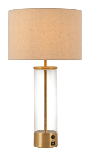 Zuo Modern Boreal Table Lamp: Chic Beige & Gold Modern Design For Stylish Home Décor & Versatile Lighting Solutions Beige Pvc,Steel 56181-zuo-modern