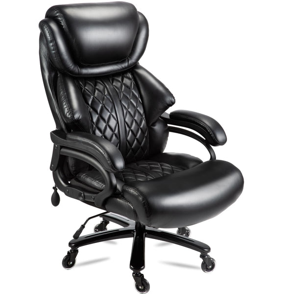 English Elm 500lbs Heavy Duty Executive Chair Wide Spring Seat Ergonomic High Back Home Office Black W5201P418318