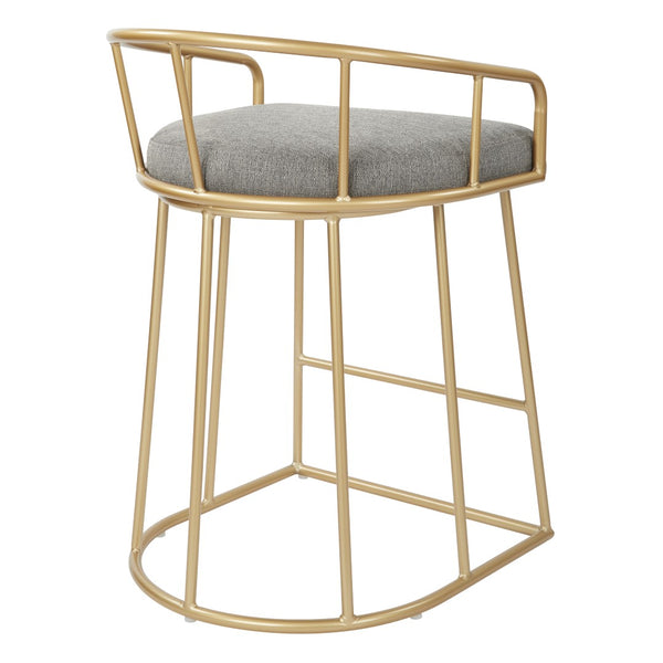 OSP Home Furnishings Luna 26" Counter Stool Ash/Gold