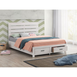 English Elm Geary Coastal White Eastern King Panel Bed With Storage - Elegant Design & Easy Setup For Serenity B062S00701