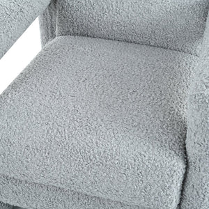 English Elm Christopher Knight Home® - 31.25" Push Back Recliner Plush Teddy Fleece Upholstered Armchair with Foam & Pocket Springs Comfort 90–120–150° Adjustments LIGHT GREY N763P212864R