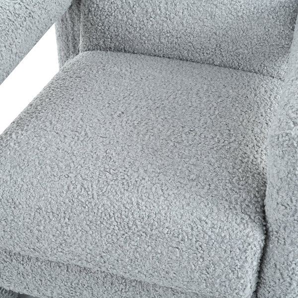 English Elm Christopher Knight Home® - 31.25" Push Back Recliner Plush Teddy Fleece Upholstered Armchair with Foam & Pocket Springs Comfort 90–120–150° Adjustments LIGHT GREY N763P212864R