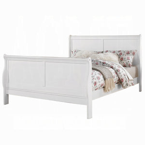 English Elm Louis Philippe Iii Elegant White Sleigh Queen Bed – Timeless Design, Durable Comfort & Easy Assembly B2726S00542