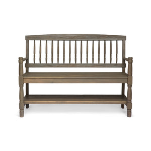 English Elm Christopher Knight Home® - Imperial Bench - Elegant Acacia Wood Storage Seat With Distressed Gray Finish For Home & Entryway 62539.00SGRY