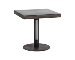 Sunpan Terry Bistro Table - Luxurious Glass Top with Exquisite Bronzed Gunmetal Frame and Unique Design Square - 30W x 30D x 30H