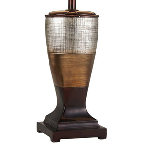 English Elm 30" Tall Polyresin Table Lamp "Naomi" - Egyptian Elegance With Silvery Shade For Timeless Decor B072116208