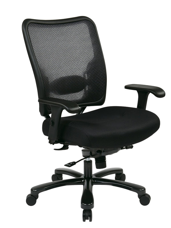 OSP Home Furnishings Double Layer Airgrid Big and Tall Ergonomic Office Chair with Lumbar Support Mesh Back 75-37A773