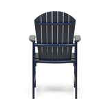 Christopher Knight Home® Noble House Outdoor Weather Resistant Acacia Wood Adirondack Dining Chairs (Set Of 2), Blue Navy Finish