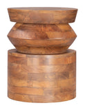 Kollam Side Table Brown 109773 Zuo Modern