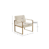 Martha Stewart Jayco Glam/Luxury Accent Chair MT100-0123 Cream