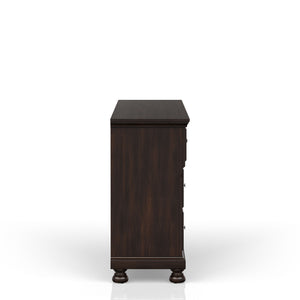 English Elm Seven Drawer Dresser Solid Wood & MDF Construction with Ample Storage, Transitional Design, Top Seller Finish Cherry 62.75 L x 20.75 W x 36.75 H B2699P208283