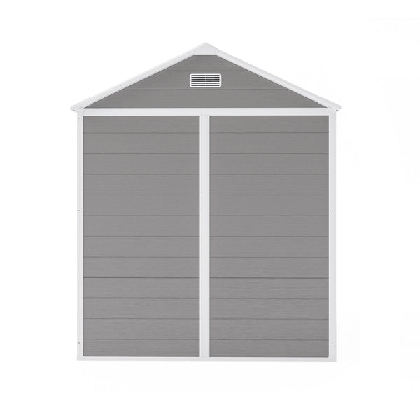 English Elm Campcraft 6x5 Ft Resin Outdoor Storage Shed with Uv Resistant Pp Panels and Lockable Door W1598S00021