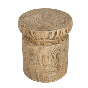 English Elm Mgo Lightweight Concrete Tree Stump Side Table Weather Resistant Indoor Outdoor Accent N776P372338N