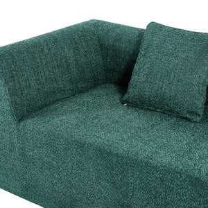 English Elm 110" Curved Modular Sectional Sofa Low Profile Foam Cushions for Contemporary Living Blue,Green N767P366011G