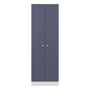 English Elm Pantry Cabinet 71.1" H Alby Blue & White, 2 Doors 5 Shelves Tall Engineered Wood Organizer, Eco-Friendly B097P395891