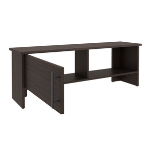 English Elm Ocean Shores TV Stand Dark Walnut — Modern Engineered Wood Console with Open Shelf & Concealed Storage (53.5") B092P286139