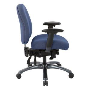 OSP Home Furnishings Multi-function Ergonomic Office Chair with Lumbar Support and Titanium Base Mid 8512-296