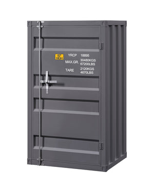 English Elm Gunmetal Industrial 1-Door Chest with Container-Lock Style Panels, 5 Compartments & 4 Shelves for Rugged Secure Storage (48" H x 28" W x 22" D) B062P209021