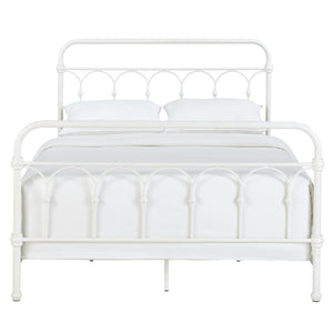 Homelegance By Top-Line Gracen Casted Knot Metal Bed White Metal