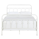 Homelegance By Top-Line Gracen Casted Knot Metal Bed White Metal