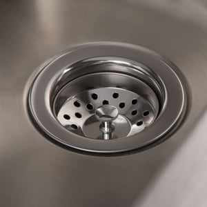 English Elm Hennessy Deluxe 24" Laundry Cabinet With Stainless Steel Sink, Chrome Faucet & Shaker Storage Design B136P158798