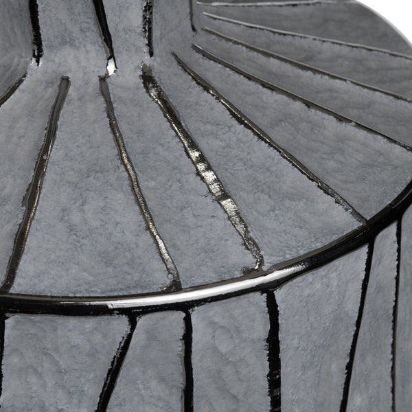 Crestview Collection 27.25"H Cothran Ceramic Table Lamp - Elegant Gray Design With Glossy Accents & 3-way Lighting Option   Cvap3123