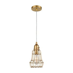 Squashcourt 6'' Wide 1-Light Mini Pendant - Aged Brass D4033 Elk Home