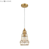 Squashcourt 6'' Wide 1-Light Mini Pendant - Aged Brass D4033 Elk Home