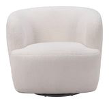 Govan Swivel Chair Ivory 109912 Zuo Modern