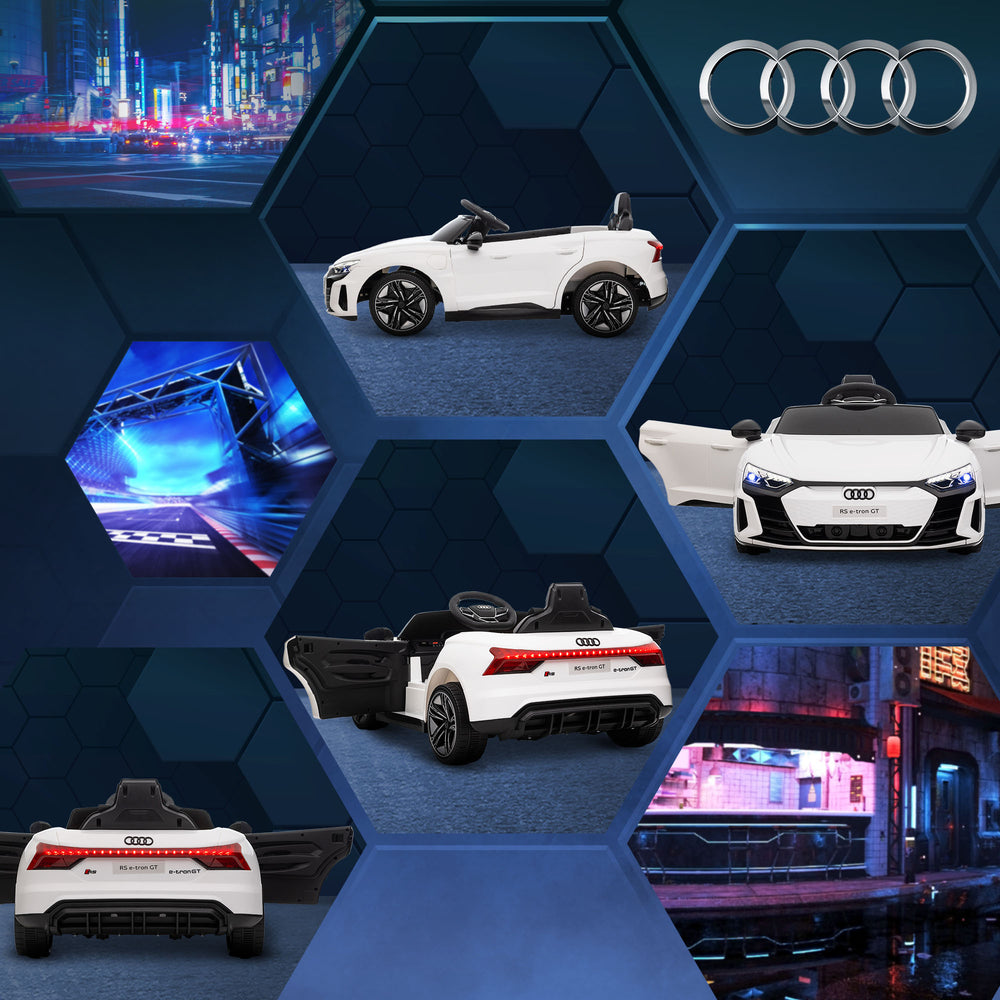 English Elm Aosom Licensed Audi Rs E-tron Gt 12v Kids Electric Ride on Car with Remote Control W2225P217176