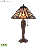 Foursquare 24'' High 2-Light Table Lamp - Tiffany Bronze - Includes LED Bulbs D4085-LED Elk Home