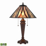 Foursquare 24'' High 2-Light Table Lamp - Tiffany Bronze - Includes LED Bulbs D4085-LED Elk Home