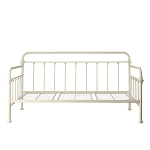 Homelegance By Top-Line Sione Antique Iron Metal Twin Daybed White Metal