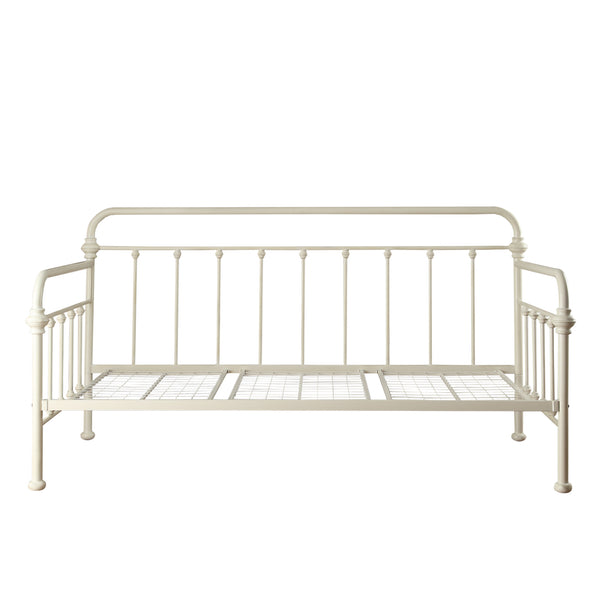 Homelegance By Top-Line Sione Antique Iron Metal Twin Daybed White Metal