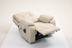 English Elm Old Oversized Electric Lift Chair With Dual Motors, Heating, Massage, And 180° Recline For Comfort W547S00053