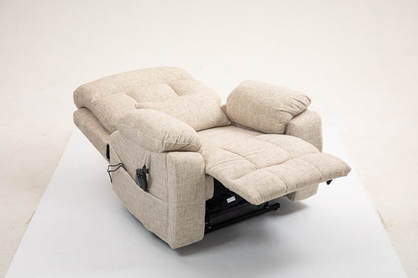 English Elm Old Oversized Electric Lift Chair With Dual Motors, Heating, Massage, And 180° Recline For Comfort W547S00053