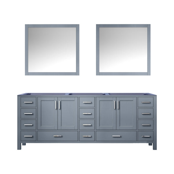 English Elm Dark Grey Double Bath Vanity 84" W X 22" D With Two Stylish Mirrors For Elegant Bathroom Upgrade B2731S00564