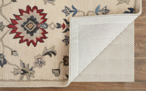 Feizy Rugs Rylan Hand-tufted Wool Floral Rug - Stunning Transitional Design With Chic Blue, Brown, And Gray Hues Ivory,Blue,Tan Wool Ryl8641fivy000p00