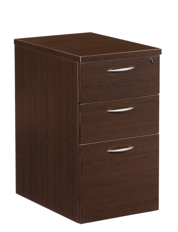 OSP Home Furnishings Napa Mobile Service Pedestal Compact Foodservice Station for Cafeterias and Break Rooms Bbf Espresso NAP-85-ESP