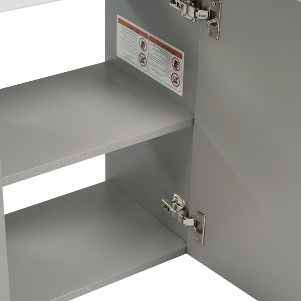 English Elm 21.6" Modern Floating Bathroom Vanity With Ceramic Sink & Open Shelving - Space-Saving Design! N729P170390E