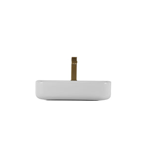 English Elm Bothwa Square Ceramic Vessel Sink Glossy White Cupc Certified Countertop Bath Basin B2724P262845