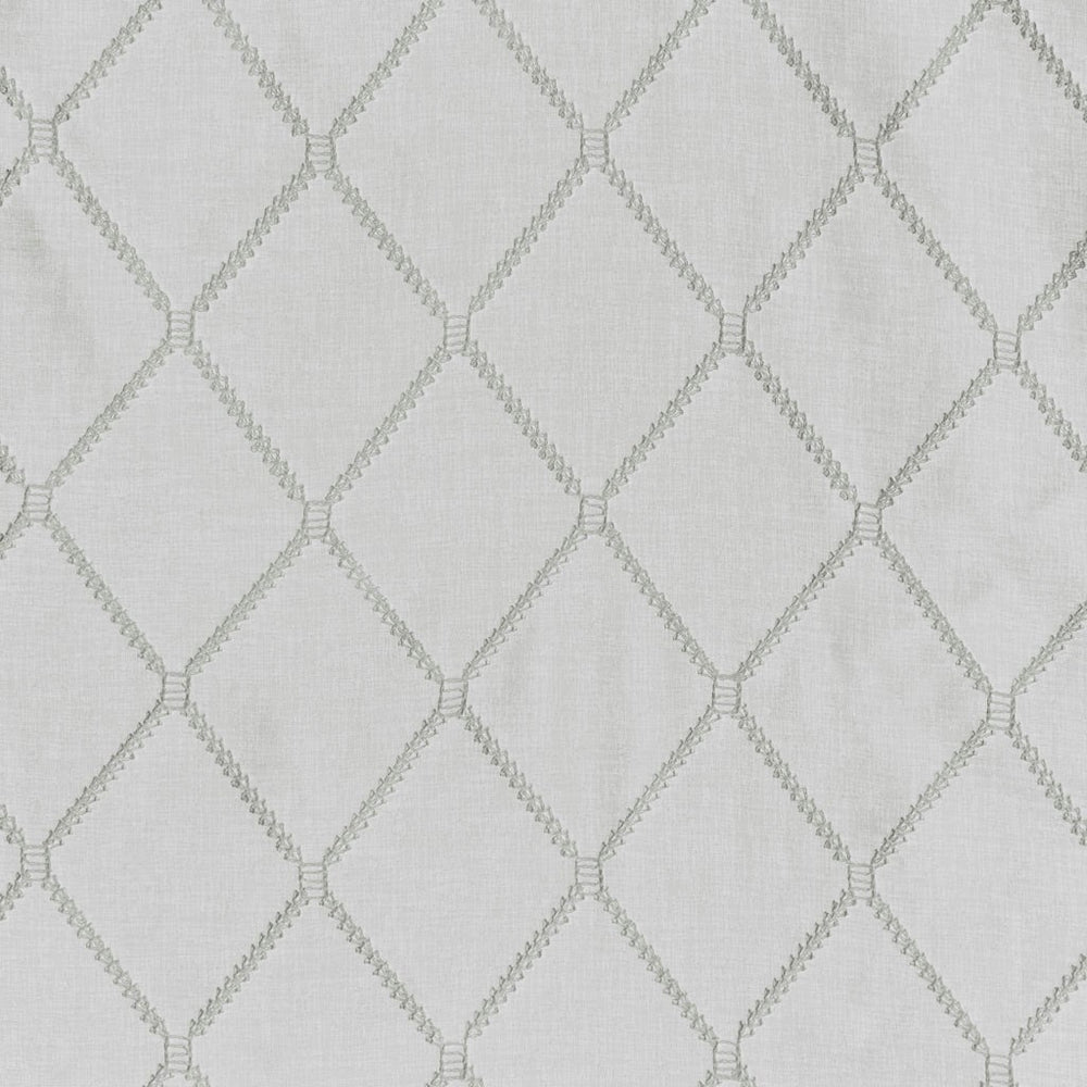 English Elm Diamond Irina Sheer Embroidered Window Scarf 50x216" – Elegant Neutral Diamond Pattern, Soft Polyester Drapery Decor adding Grace and Light to Any Room B03598184