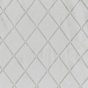 English Elm Diamond Irina Sheer Embroidered Window Scarf 50x216" – Elegant Neutral Diamond Pattern, Soft Polyester Drapery Decor adding Grace and Light to Any Room B03598184