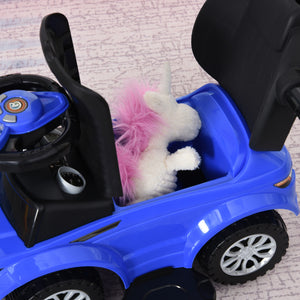 English Elm Aosom Toddler Ride on Push Car with Horn Music Steering Wheel and Secure Guardrail W2225P229755