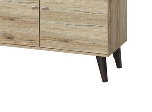 English Elm Amidon Modern Tv Stand For 63" Tvs, Stylish Oak Finish With Storage Shelves & Cabinet, Chic Design B2735P297799